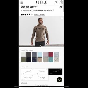 Brand new, never worn CrossFit NoBull Long Sleeve. Size LARGE